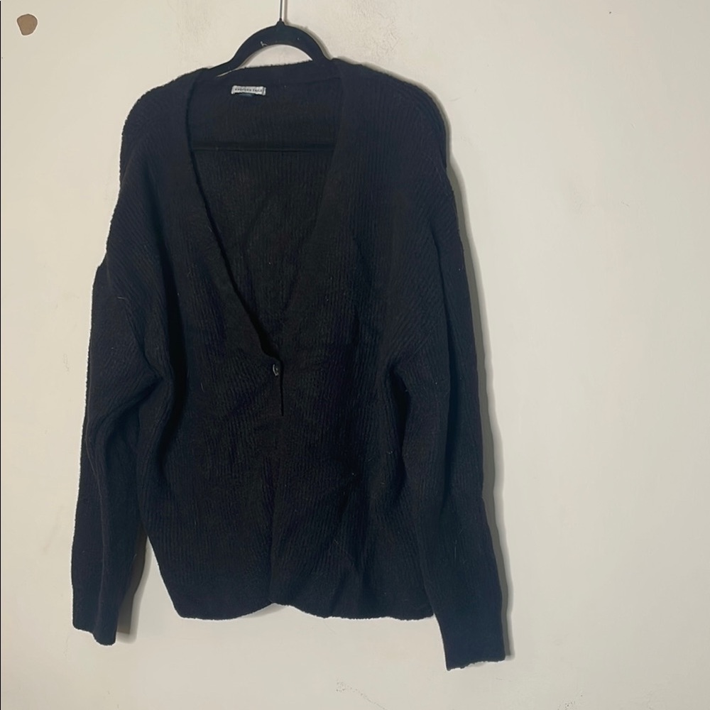 American Eagle Outfitters Black Knit Cardigan V-Neck